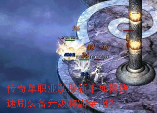 传奇单职业私服新手如何快速刷装备升级称霸全服? 传奇单职业私服新手如何快速刷装备升级称霸全服?